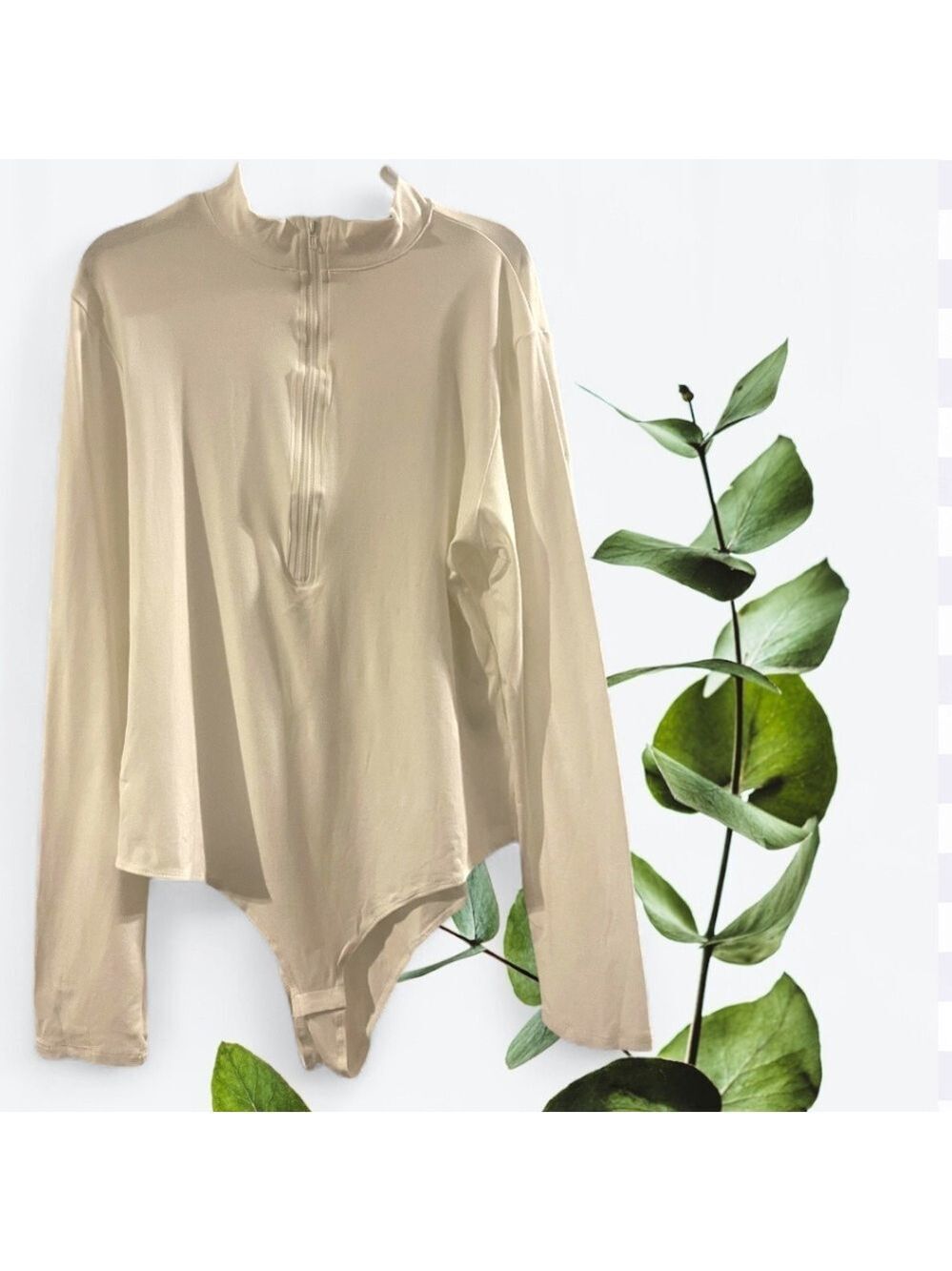2XL **White Bodysuit** Women's Plus Size Apparel